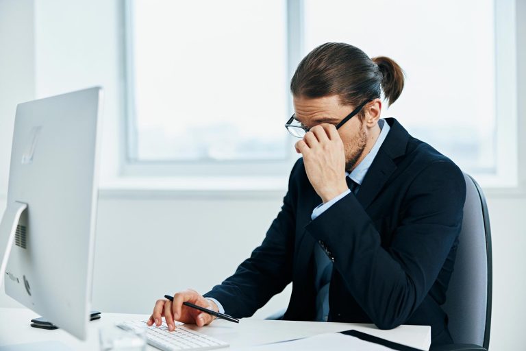 worried accountant
